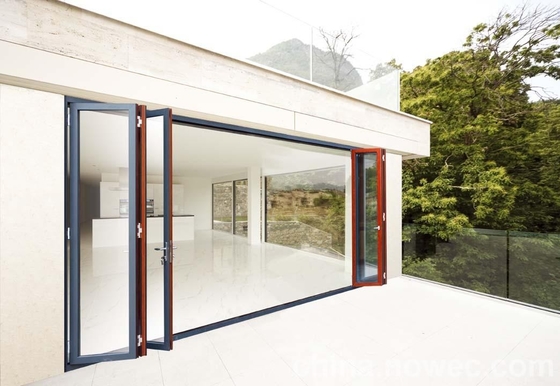 Single Aluminium Sliding Folding Doors With Glass 2.0mm thickness