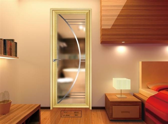 Toalete, portas de alumínio de vidro da cozinha/portas de vidro dobro decorativas